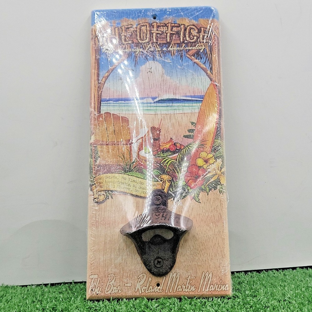 New Roland Martin Marin Wood Wall Mount Beer Bottle Drink Opener